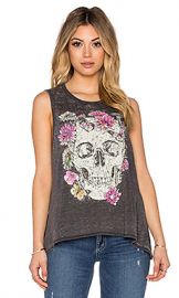 Chaser Garden Skull Tank in Vintage Black from Revolve com at Revolve